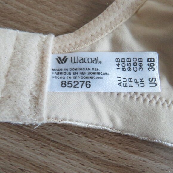 WACOAL Awareness Full Figure Seamless Wire Free Bra in Sand Lace - Size 36B - Picture 12 of 12